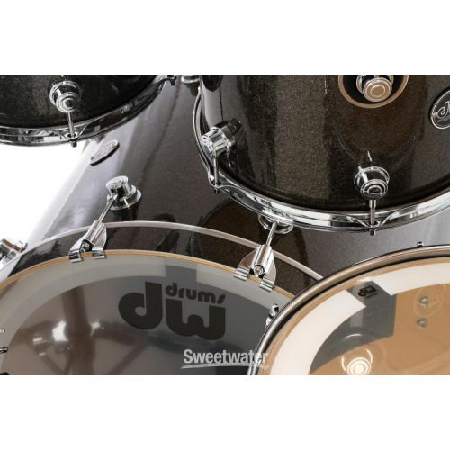 DW Performance Series 4-piece Shell Pack with 22 inch Bass Drum - Pewter Sparkle FinishPly