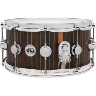 DW Limited-edition Collector's Series Maple Snare Drum - 6.5 inch x 14 inch, Brass Pinstripe Ziricote