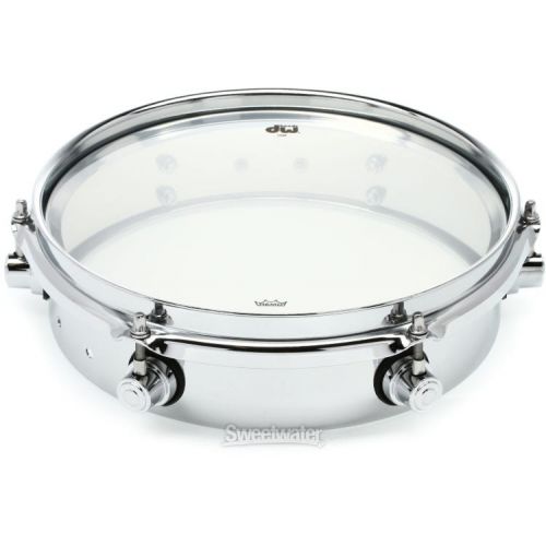  DW Design Series Chrome Piccolo Tom with bracket - 2.5 x 10 inch