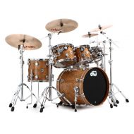 DW Collector's Series Lacquer Custom 5-piece Cherry Shell Pack - Natural Lacquer