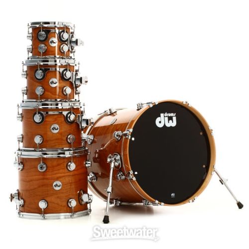  DW Collector's Series Lacquer Custom 5-piece Cherry Shell Pack - Natural Lacquer