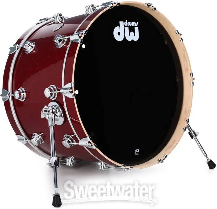  DW Collector's Series FinishPly 4-piece Shell Pack - Ruby Glass