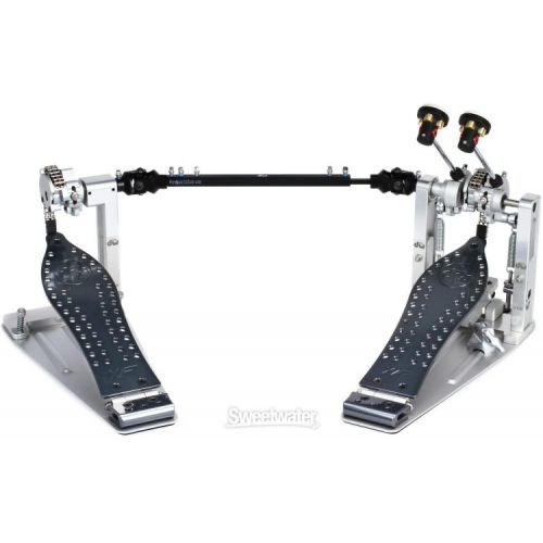  DW DWCPMCD2XF MCD Machined Chain Drive Double Bass Drum Pedal with Extended Footboard - Polished