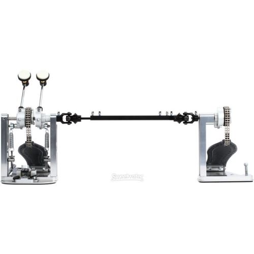  DW DWCPMCD2XF MCD Machined Chain Drive Double Bass Drum Pedal with Extended Footboard - Polished