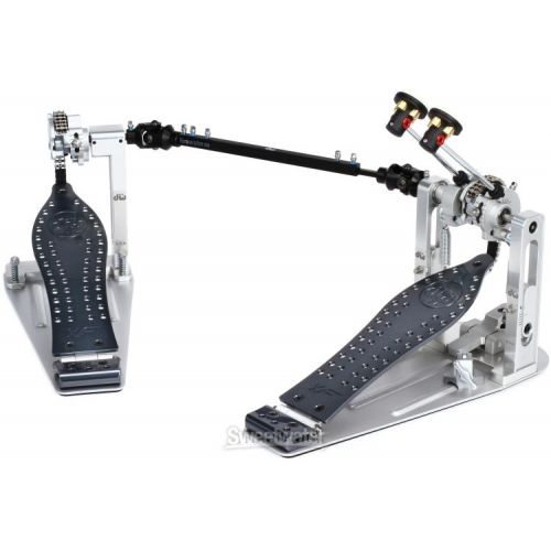  DW DWCPMCD2XF MCD Machined Chain Drive Double Bass Drum Pedal with Extended Footboard - Polished