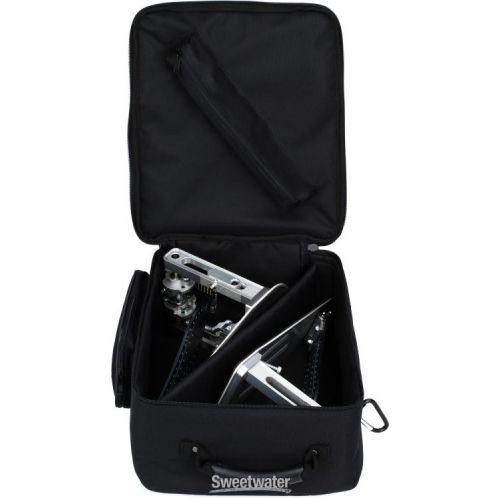  DW DWCPMCD2XF MCD Machined Chain Drive Double Bass Drum Pedal with Extended Footboard - Polished