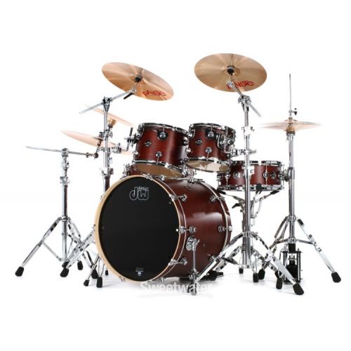  DW Performance Series 5-piece Shell Pack with 22 inch Bass Drum - Tobacco Satin Oil