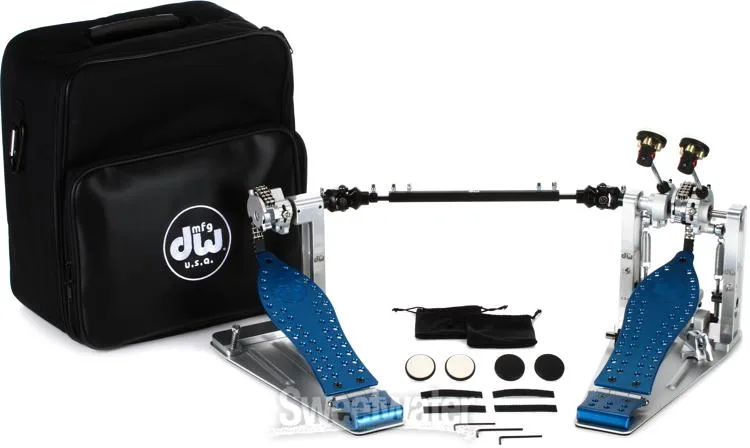  DW DWCPMCD2BL MCD Machined Chain Drive Double Bass Drum Pedal - Cobalt