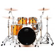 DW Performance Series 4-piece Shell Pack with 22 inch Bass Drum - Gold Sparkle FinishPly