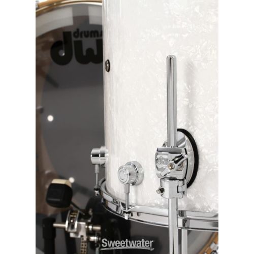 DW Performance Series 3-piece Shell Pack with 24 inch Bass Drum - White Marine FinishPly