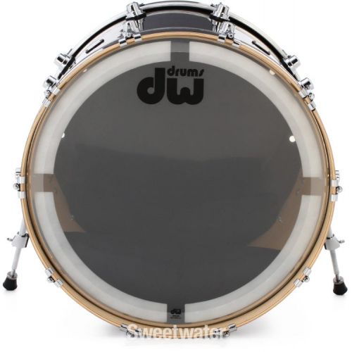  DW Performance Series Bass Drum - 18 x 22 inch, Ebony Stain Lacquer