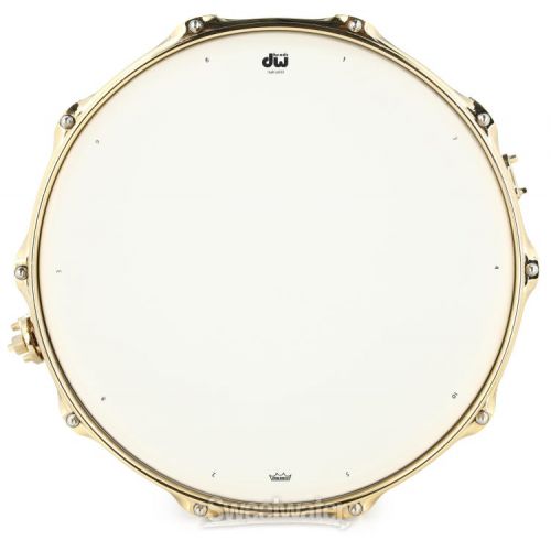  DW Collector's Series Snare Drum - 8 x 14-inch - Black Mirra with Gold Leaf Stripe