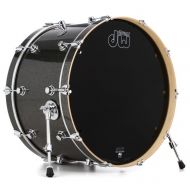 DW Performance Series Bass Drum - 14 x 24 inch - Pewter Sparkle FinishPly