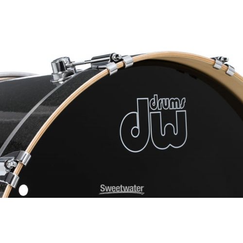  DW Performance Series Bass Drum - 14 x 24 inch - Pewter Sparkle FinishPly