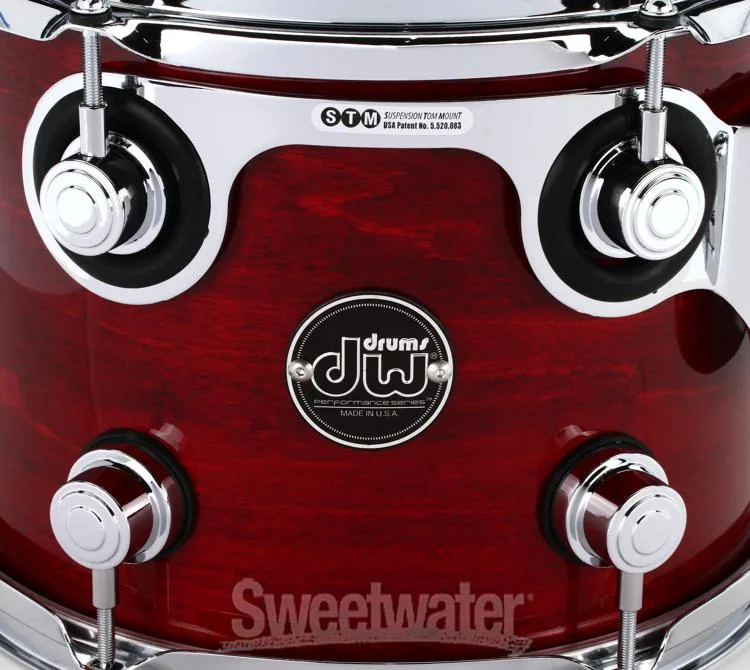  DW Performance Series Mounted Tom - 8 x 10 inch - Cherry Stain Lacquer