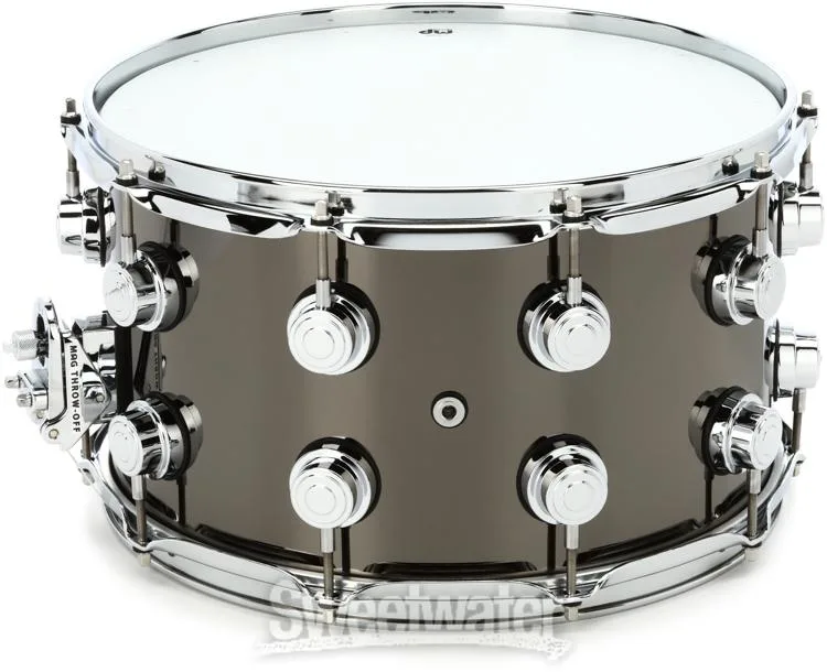  DW Collector's Series Brass 8 x 14-inch Snare Drum - Black Nickel