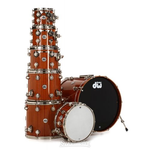  DW Collector's Series Cherry Mahogany 7-piece Shell Pack - Natural Lacquer Finish