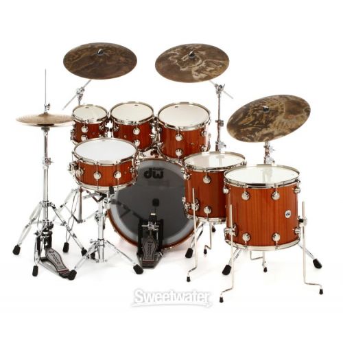  DW Collector's Series Cherry Mahogany 7-piece Shell Pack - Natural Lacquer Finish