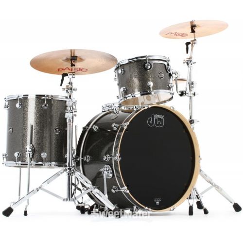  DW Performance Series 3-piece Shell Pack with 24 inch Bass Drum - Pewter Sparkle Finish Ply