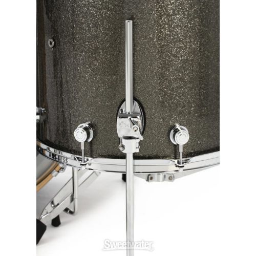  DW Performance Series 3-piece Shell Pack with 24 inch Bass Drum - Pewter Sparkle Finish Ply