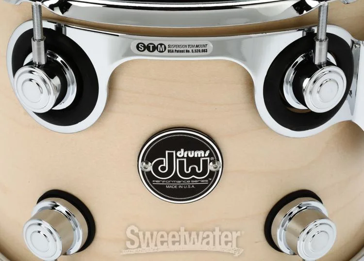  DW Performance Series Mounted Tom - 8 x 10 inch - Natural Satin Oil - Sweetwater Exclusive