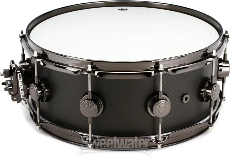  DW Carbon Fiber Snare Drum - 5.5 x 14-inch - Black Nickel Hardware