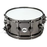 DW Collector's Series Metal Snare Drum - 6.5 x 14-inch - Black Nickel Over Brass with Black Nickel Hardware