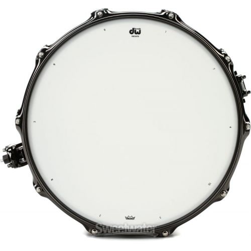  DW Collector's Series Metal Snare Drum - 6.5 x 14-inch - Black Nickel Over Brass with Black Nickel Hardware