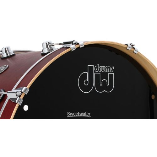  DW Performance Series Bass Drum - 14 x 24 inch - Tobacco Satin Oil Demo