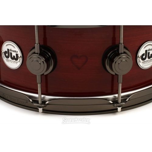  DW Collector's Series Purpleheart Wood Snare Drum - 5.5 x 14-inch - Natural Lacquer