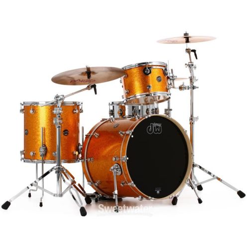  DW Performance Series 3-piece Shell Pack with 22 inch Bass Drum - Gold Sparkle Finish Ply