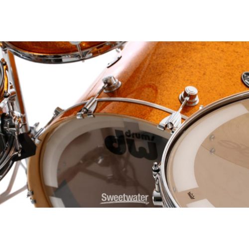  DW Performance Series 3-piece Shell Pack with 22 inch Bass Drum - Gold Sparkle Finish Ply