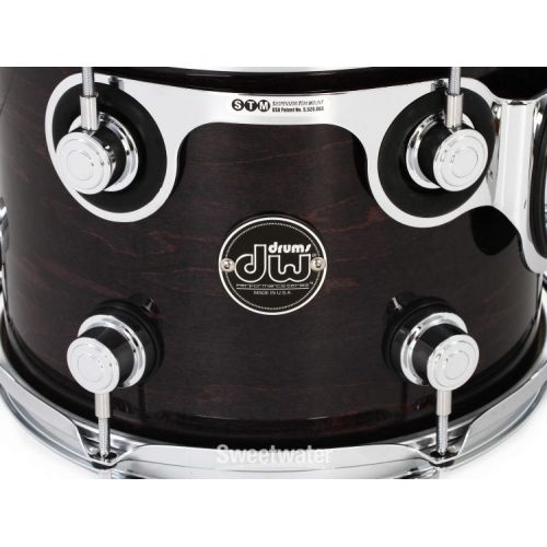  DW Performance Series Mounted Tom - 8 x 10 inch - Ebony Stain Lacquer