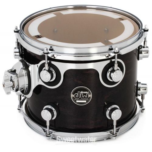  DW Performance Series Mounted Tom - 8 x 10 inch - Ebony Stain Lacquer