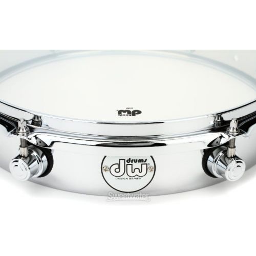  DW Design Series Chrome Piccolo Tom with bracket - 2.5 x 12 inch