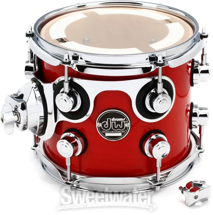  DW Performance Series Mounted Tom - 7 x 8 inch - Candy Apple Lacquer