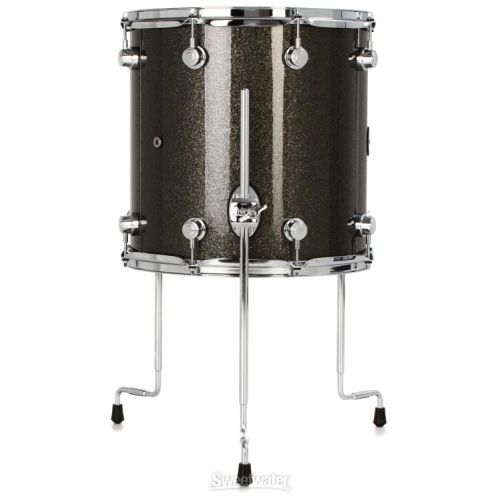  DW Performance Series Floor Tom - 14 x 14 inch - Pewter Sparkle FinishPly