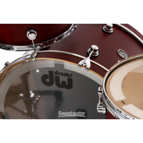  DW Performance Series 3-piece Shell Pack with 24 inch Bass Drum - Tobacco Stain Satin Oil