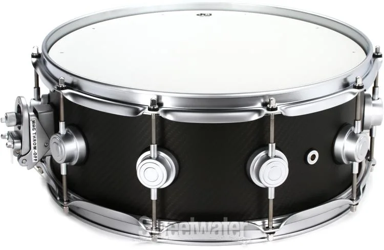  DW Carbon Fiber Snare Drum - 5.5 x 14-inch - Satin Chrome Hardware