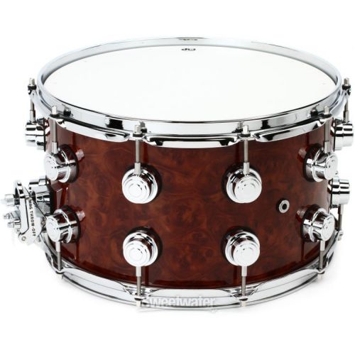  DW Collector's Series Exotic Snare Drum - 8 x 14-inch - Cinnamon Burl