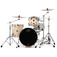 DW Performance Series 3-piece Shell Pack with 22 inch Bass Drum - Natural Satin Oil