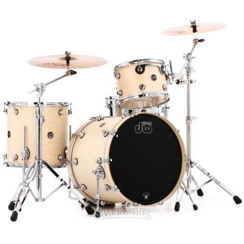  DW Performance Series 3-piece Shell Pack with 22 inch Bass Drum - Natural Satin Oil