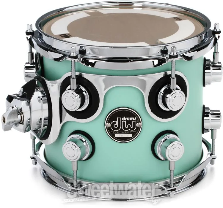  DW Performance Series Mounted Tom - 7 x 8 inch - Satin Sea Foam - Sweetwater Exclusive