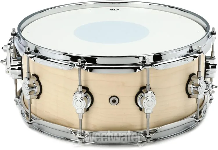  DW Performance Series Maple 5.5 x 14-inch Snare Drum - Natural Satin Oil - Sweetwater Exclusive