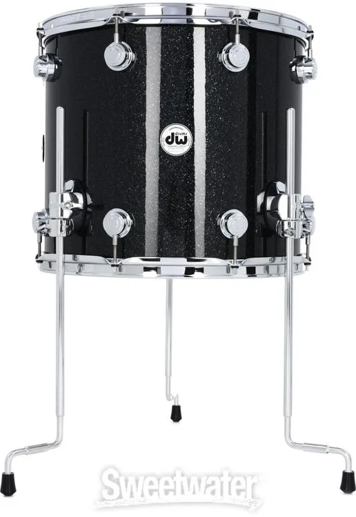  DW Collector's Series FinishPly 4-piece Shell Pack - Black Ice