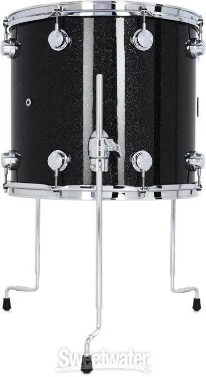  DW Collector's Series FinishPly 4-piece Shell Pack - Black Ice