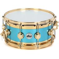 DW Collector's Series Edge Snare Drum - 7 x 14-inch - Silver Blue Sparkle Lacquer