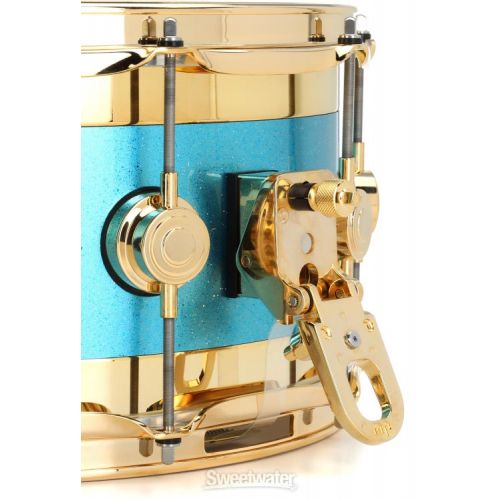  DW Collector's Series Edge Snare Drum - 7 x 14-inch - Silver Blue Sparkle Lacquer