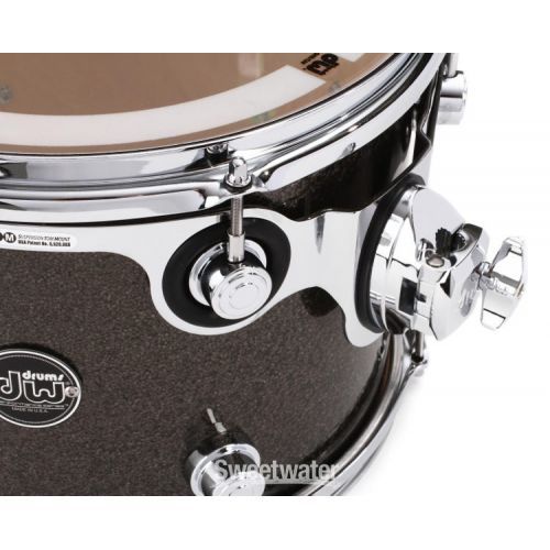  DW Performance Series Mounted Tom - 9 x 12 inch - Pewter Sparkle FinishPly