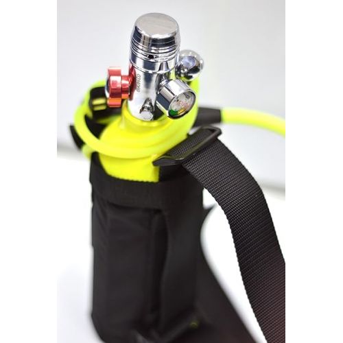  Bailout Pony Bottle Diving Kit with Nylon Belt - Hose - 6 cf Tank - SPG Gauge - Regulator - Fill Adapter - Back Up Air Scuba Dive Egressor